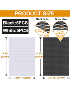 PAGOW Malla de Ojos de Fursuit 10 Hojas PVC 30x20 cm 2