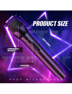 9 Micrófonos de Juguete Sanwuta para Fiesta y Cosplay 2