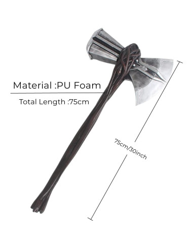 Hacha de Cosplay damdos 75 cm Prop de Halloween LARP