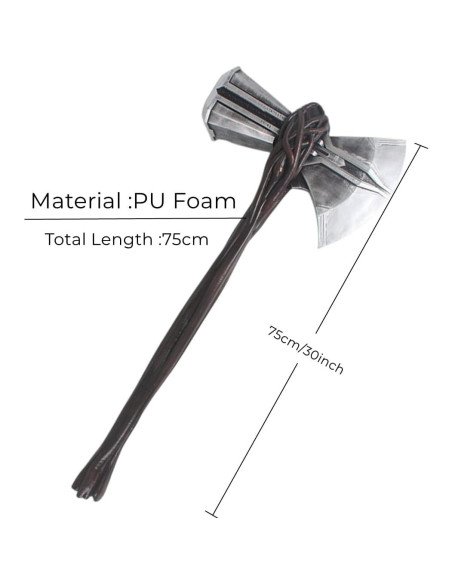 Hacha de Cosplay damdos 75 cm Prop de Halloween LARP