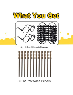 Juego de Fiesta de Cosplay 12pcs - Gafas y Lápices Varita 2