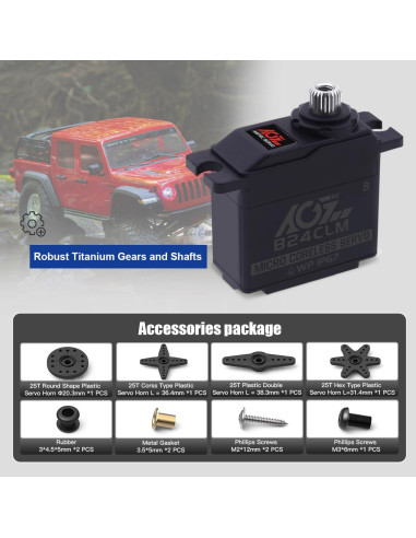 Mini Servo Digital AGFRC 6KG a Prueba de Agua 1/16
