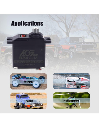 Mini Servo Digital AGFRC 6KG a Prueba de Agua 1/16