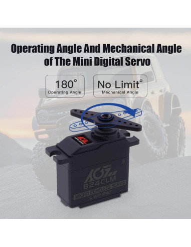 Mini Servo Digital AGFRC 6KG a Prueba de Agua 1/16