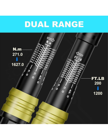 Llave de Torque ANPUDS 1 Pulgada 271-1626 Nm Doble Dirección