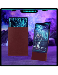 Fundas para cartas TitanShield 150 unidades Rojo Burdeos 2