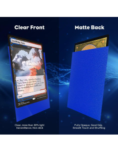 Mangas de Cartas Katomula 300 Piezas Azul Textura Mate 2