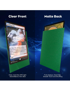 Paquete de 300 fundas mate Katomula verdes para MTG 2