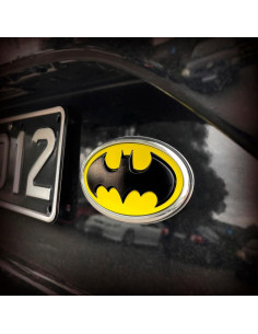 Emblema de Coche Fan Emblems Batman 3D Negro Amarillo 9.55 cm 2
