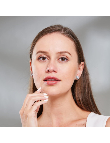 Pendientes de Clip de Cristal YOQUCOL 8MM para Mujeres