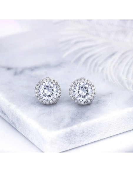 Pendientes de Clip de Cristal YOQUCOL 8MM para Mujeres