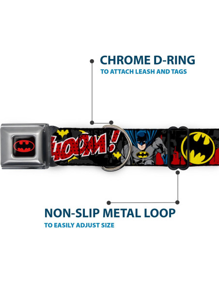 Collar de Perro Grande Buckle-Down Batman 3.81 cm Ancho