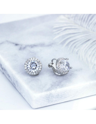 Pendientes de Clip de Cristal YOQUCOL 8MM para Mujeres