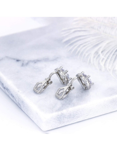 Pendientes de Clip de Cristal YOQUCOL 8MM para Mujeres