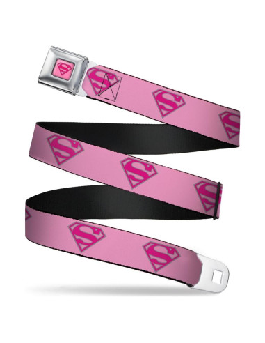 Cinturón de seguridad Buckle-Down Superman Rosa 1.5" ancho