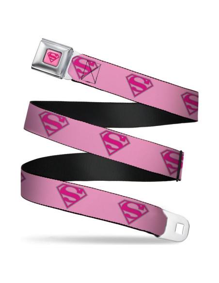 Cinturón de seguridad Buckle-Down Superman Rosa 1.5" ancho