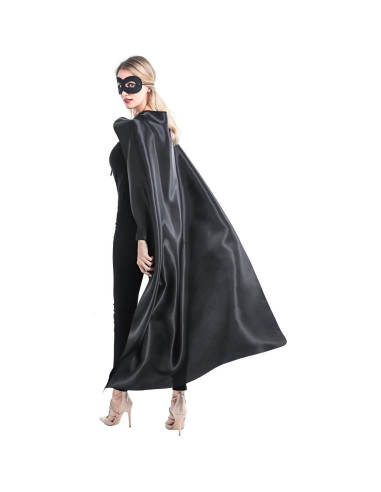 Set Capa y Máscara Superhéroe Adulto ADJOY - Negro