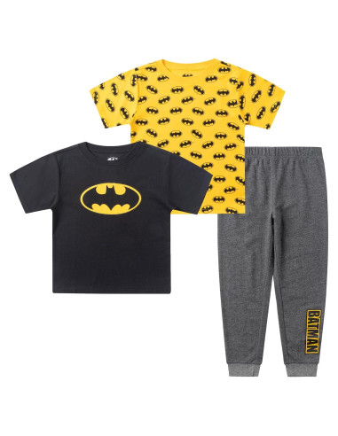 Conjunto 3 piezas Batman para niños - Camiseta y pantalones