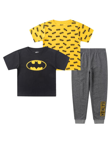 Conjunto 3 piezas Batman para niños - Camiseta y pantalones
