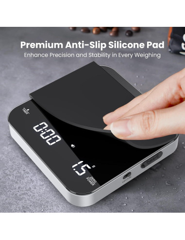 Báscula de café digital Maestri House 2kg/0.1g recargable