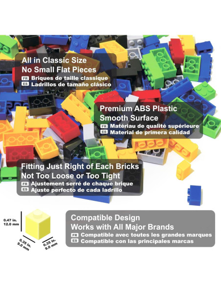 1000 Piezas Bloques de Construcción ABS Shenzhen 610