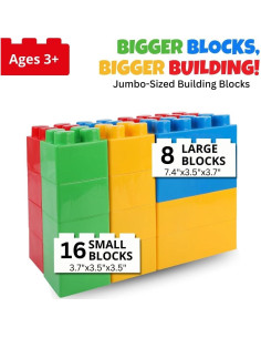 Juego de Bloques Gigantes Liberty Imports 24 Piezas para Niños 2