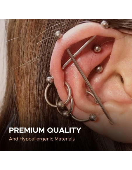 Kit de Piercing Corporal BodyJ4You 36PC - Acero Quirúrgico 14G 16G Kit de Piercing Corporal BodyJ4You 36PC - Acero Quirúrgico 14G 16G