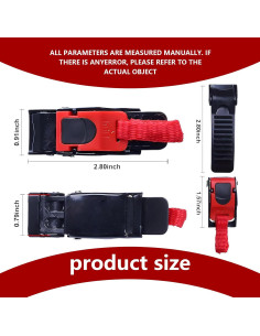 Hebilla de Casco de Motocicleta Jewkot Kottkk3301re, Rojo 2