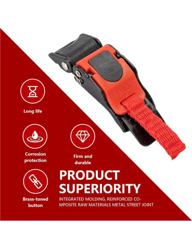 Hebilla de Casco de Motocicleta Jewkot Kottkk3301re, Rojo