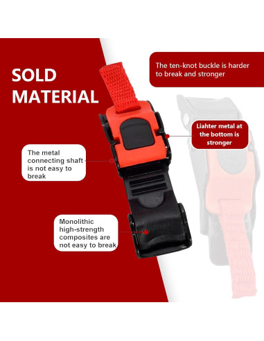 Hebilla de Casco de Motocicleta Jewkot Kottkk3301re, Rojo