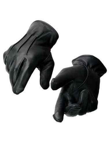 Guantes de motocicleta Milwaukee Leather SH865 de cuero negro