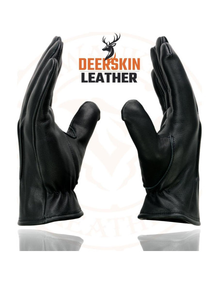 Guantes de motocicleta Milwaukee Leather SH865 de cuero negro