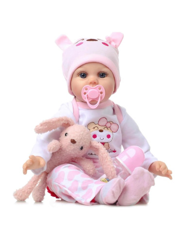 Muñeca Reborn Bebé Niña Kdudgso 55.88 cm Realista con Accesorios