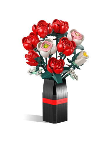 Juego de Construcción de Ramo de Rosas Ancesfun 841PCS