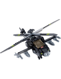 Juguete de Bloques Militares Sluban Helicóptero AH-64 Apache 293 Piezas 2
