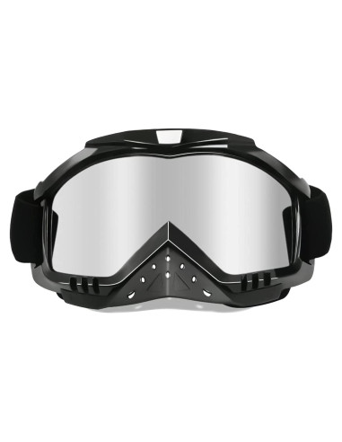 Gafas de Motocross Dmeixs Lente Plateada Anti UV Ajustables