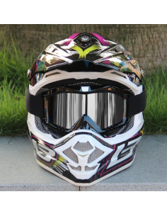 Gafas de Motocross Dmeixs Lente Plateada Anti UV Ajustables 2