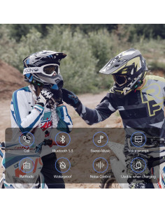 Auricular Bluetooth SUOOKC para Motocicleta IPX6 32h 2