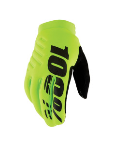 Guantes de Motocross 100% BRISKER Amarillo Fluo XX-Large