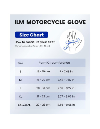Guantes de motocicleta ILM GRC01 Cuero Transpirables M Blanco