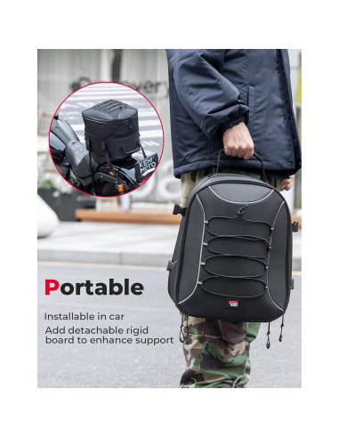 Bolsa de Cola KEMIMOTO para Motocicleta 25-45L Impermeable