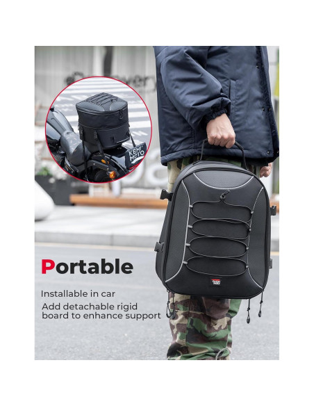 Bolsa de Cola KEMIMOTO para Motocicleta 25-45L Impermeable