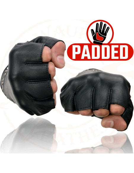 Guantes de moto Milwaukee Leather MG7761 mujer cuero negro