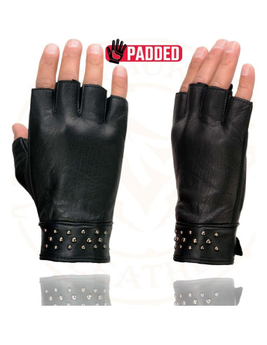 Guantes de moto Milwaukee Leather MG7761 mujer cuero negro