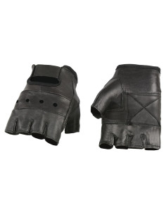 Guante de cuero sin dedos Shaf International SH355 Negro M