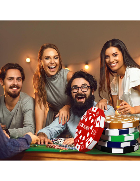 Cajas de Decoración de Fichas de Casino Silipull 6 Piezas