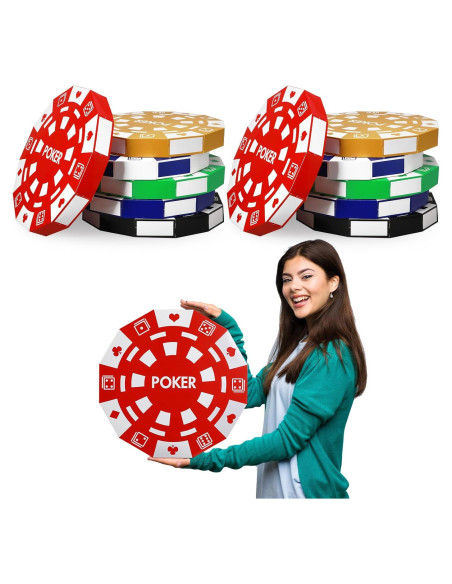 Cajas de Decoración de Fichas de Casino Silipull 12 Piezas