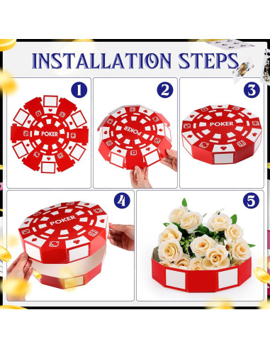 Cajas de Decoración de Fichas de Casino Silipull 12 Piezas