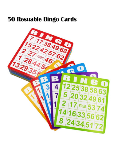 Juego de Bingo Deluxe Yuanhe - Jaula de Metal, 75 Bolas, 50 Tarjetas
