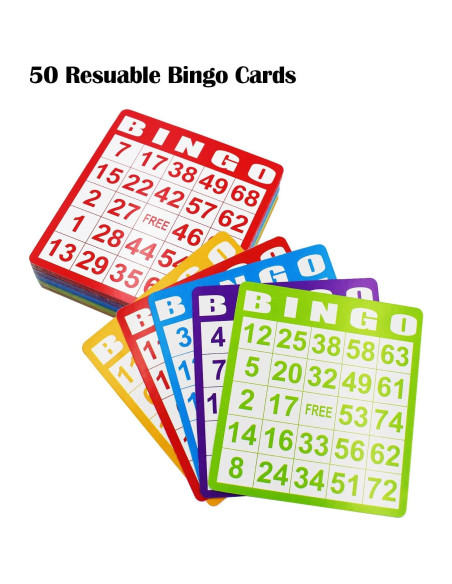 Juego de Bingo Deluxe Yuanhe - Jaula de Metal, 75 Bolas, 50 Tarjetas